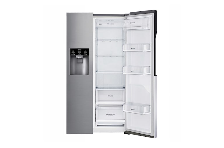 LG F Side-by-Side mit Eis-, Crushed Ice- und Wasserspender und Total No Frost, GSL560PZXV